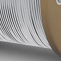 Heavy Duty Industrial Wire Spool with Silver Metal Wire Brown Discs and Silver Screws