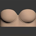 Light Pink Strapless Bra With Supportive Design And Comfortable Stretchy Fabric 3d model