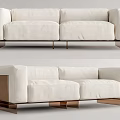Modern Double Sofa Acrylic Double Sofa Multiplayer Sofa 3d model
