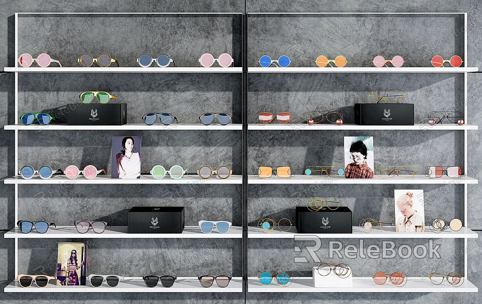 Modern glasses sunglasses display rack model