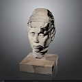 Antique Style Stone Pedestal Furniture With Square Base For Sculpture Display Decor