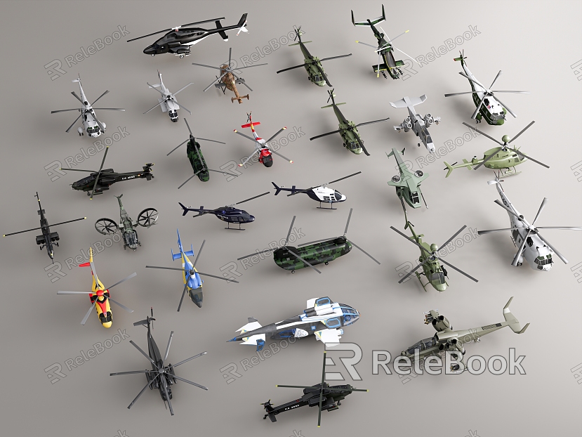 Helicopter Attack Aircraft Armed Helicopter Rescue Helicopter Communication Helicopter Rotor Helicopter model