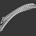 Shiny Silver Layered Necklace With Intricate Chain Links And Decorative Design