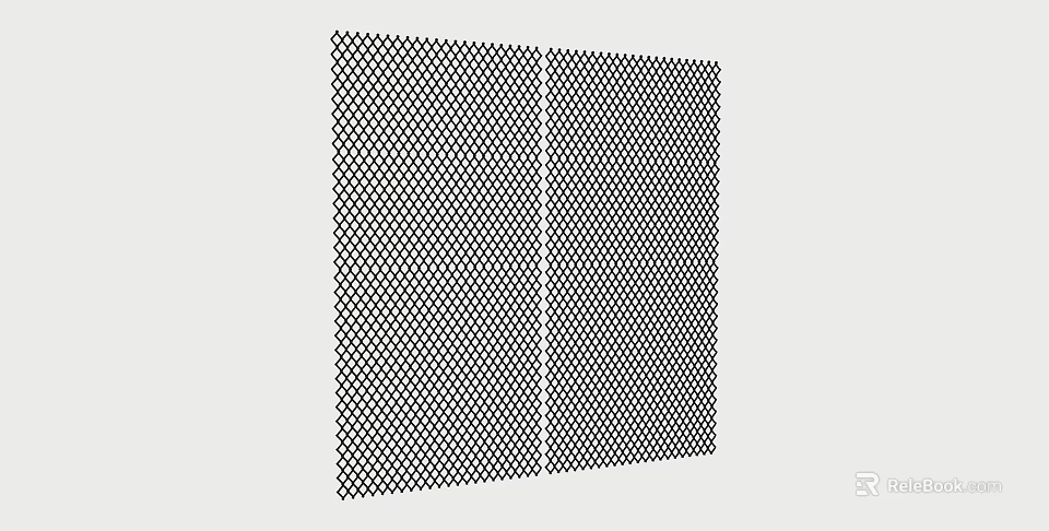 Modern Geometric Black White Grid Pattern Decorative Wall Panel Design 3d model 
