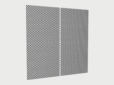 Modern Geometric Black White Grid Pattern Decorative Wall Panel Design 3d model