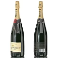 Premium Elegant Display of Moët Chandon Champagne Bottles and Champagne Glasses