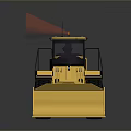 Yellow Heavy Duty Construction Loader With Large Bucket And Black Wheels