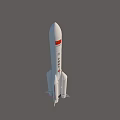 Chinese Space Rocket Model With National Flag And Aerospace Logo Design 3d model