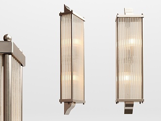 modern wall lamp metal glass wall lamp 3d model