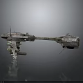Futuristic Cosmic Spaceship With Interconnected Modules And Metallic Exterior Design