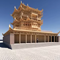 Ancient Building Loft Ancient Building House Ancient House 3d model