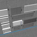 Modern Wall Mounted Radiators in Various Styles and Colors on Tile Wall