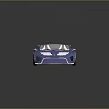 Blue Modern Sports Car With Sleek Design Rear Spoiler And Alloy Wheels