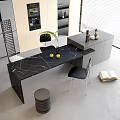 Modern bar chair combination bar table and chair combination 3d model