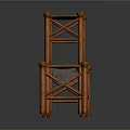 Wooden Equipment Frame Structure With Multi Layer Storage Stand And Metal Component