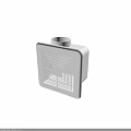 White Square Ventilation Equipment With Grid Pattern Air Vent And Cylindrical Top