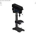 Heavy Duty Industrial Drill Presses In Workshop With Metal Base And Precision