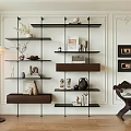 Modern Bookshelf Minimalist Bookshelf Storage Rack 3d model