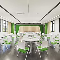 modern classroom 3d model