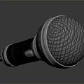 Handheld Microphone With Metal Mesh Grille And Silver Black Textured Surface For Daily Use