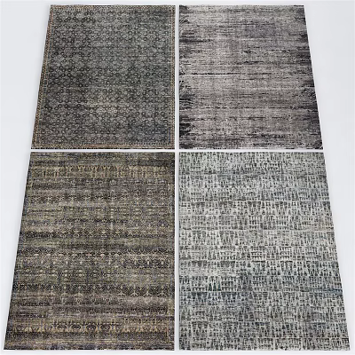 Square Rugs with Vintage Patterns Modern Textures and Decorative Designs for Living Room Home Decor 3d model
