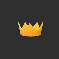 Yellow Crown Shaped Hat With Simple Design Bright Color On Dark Background