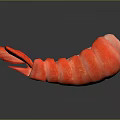 Fresh Red Sliced Lobster Tail Displaying Juicy Meat On Dark Background