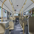 3D Model of Bus Car Interior 3d model