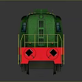 Indian Railways Green Red Locomotive Model With Yellow Railings And Detailed Design