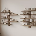 Nordic Bookshelf Storage Rack 3d model