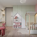 Playful Kids Bedroom Design With Pastel Tones Bed And Bookcase