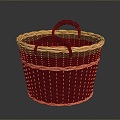 Basket Bamboo Basket Straw Basket Vegetable Basket Egg Basket Storage Basket Bamboo Basket Storage Basket Bamboo Blue 3d model