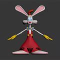 Animated Cartoon Rabbit Character With Long Ears Red Hat Yellow Gloves And Blue Bow Tie