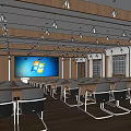 Modern Academic Lecture Hall Ladder Classroom 3d model