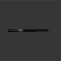 Modern Black Tactical Rifle With Ergonomic Grip And Detachable Magazine Design