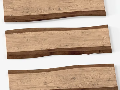 Natural Wood Reception Desk With Elegant Grain And Modern Design For Office Lobby 3d model