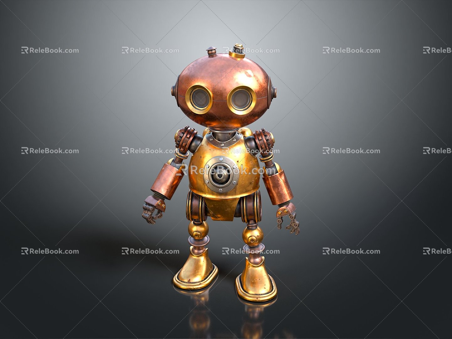 Robot Robot Assistant Small Robot Robot Butler Robot Butler Figure Game Figure 3d model