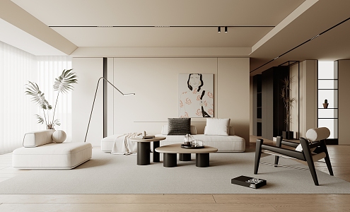 modern living room home living room 3d model