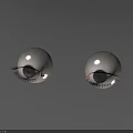 Detailed Human Eyes With Long Eyelashes And Realistic Pupil Structure On Gray Background