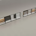 Modern Retail Store Display Shelves With Wood And Metal Frame For Product Showcase