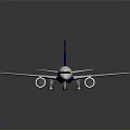 Delta Air Lines Airplane Model White Body Red Blue Tail On Glossy Surface