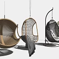 Stylish Hanging Chair Designs With Rattan Wicker And Wooden Swing Features