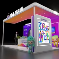 Asian Games New Trend Exhibition Booth in Hangzhou With Digital Screens and Mascots