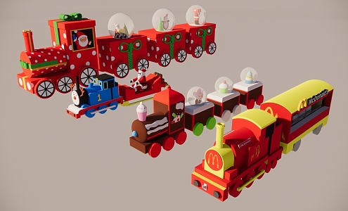 McDonald's Steam Train Cartoon Train 3d model