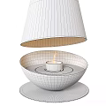 Modern Black Cone Shaped Decorative Torches With Flames And Contemporary Design