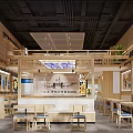 Japanese Style Restaurant Interior With Wooden Decor And Seating