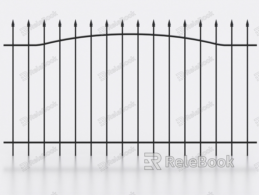 Fence guardrail iron railing iron fence fence model