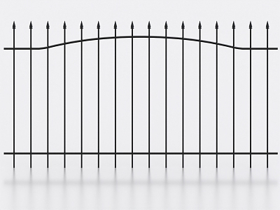 Fence guardrail iron railing iron fence model