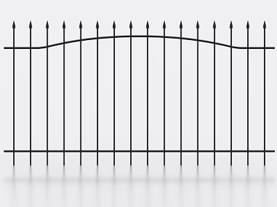 Fence guardrail iron railing iron fence 3d model
