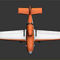 Orange Toy Airplane Model With White Wings Black Wheels And Cartoon Face